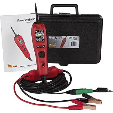Imagem de Power Probe IV com estojo e Acc - vermelho (PP401AS) [ferramenta de teste de diagnóstico de carro, medidor de voltagem digital, testador de circuito de resistência à corrente ACDC, testador de injetor