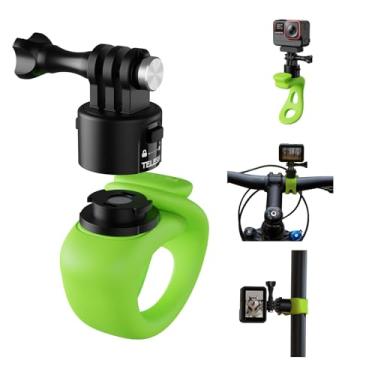 Imagem de TELESIN Suporte flexível para câmera S2 360 de liberação rápida, suporte de haste de tubo de guidão de motocicleta para GoPro Hero 13 12 11 10 9 Insta360 X3 X4 DJI Action 5 Pro 4 Pocket 3