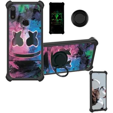 Imagem de Aroepurt Capa Nuu X6+ Plus compatível com Nuu Mobile X6+ Plus [PC rígido + silicone macio][efeito luminoso] YGH-BQ