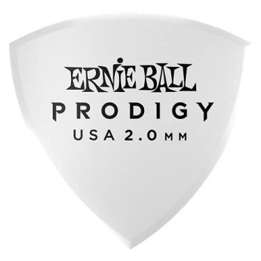 Imagem de Ernie Ball Prodigy Guitar Picks, Large Shield, White 2.0mm, 6-pack (P09338)