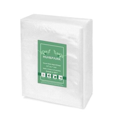 Imagem de Sacos de selador a vácuo de 8,89 x 13 cm, sacos pré-cortados para armazenamento de alimentos a vácuo, preparação de refeições de grau comercial e uso de panela sous vide (100 peças)