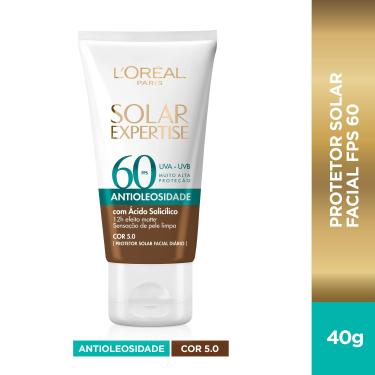 Imagem de Loreal Protetor Solar Facial Expertise Antioleosidade Fps60 Cor 5.0 40G