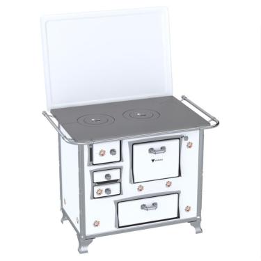 Imagem de Fogao a Lenha GII N 2 Gab Branco Buque com Tampa