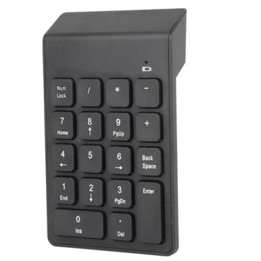 Imagem de Teclado Numérico Sem Fio, Teclado Numérico Semimecânico Preto de 18 Teclas, Receptor USB, Plug and Play para Contadores, Desenvolvedores, Pessoal financeiro.