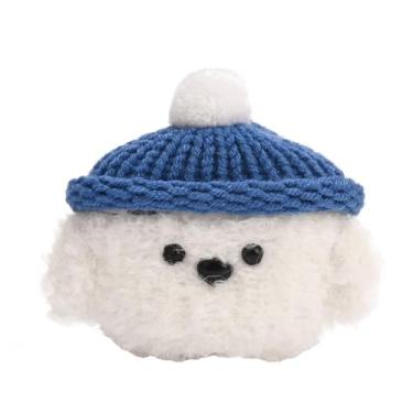 Imagem de Capa de pelúcia compatível com Sony Wf-1000xm5, capa de fone de ouvido feita à mão com desenho animado, capa de fone de ouvido recarregável, capa de fone de ouvido criativa e divertida de malha de