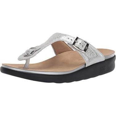 Imagem de SAS Sandália feminina Sanibel com tira em T, Prata brilhante, 39