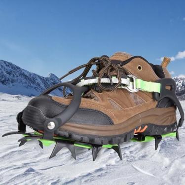 Imagem de Crampons de Gelo Crampons Aperto de Sapato Spike Climbing Use Agarre o Chão e o Gelo de Forma Mais Estável e Segura