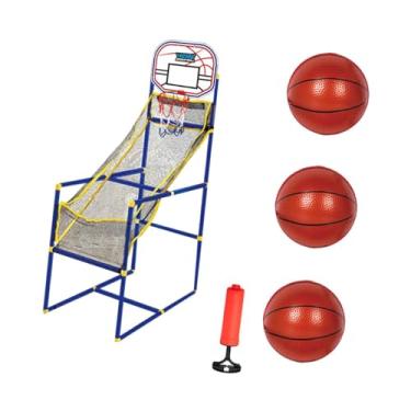 Imagem de Fancyes Conjunto de jogos de basquete arcade para crianças com painel, brinquedos esportivos fáceis, cesta de basquete para aniversário em casa, ambientes, 3 Bolas