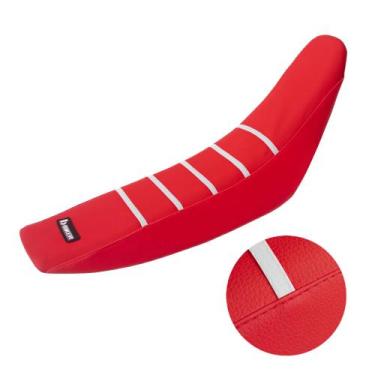 Imagem de Capa De Banco Crf 250/450 X R Biker Gripper Listras, Vermelho/Branco