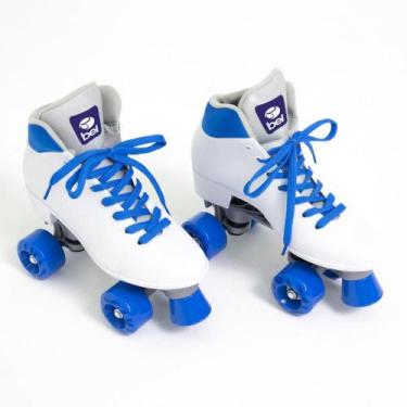 Imagem de Patins Bel Quad - Retro Basic Branco/ Azul Tam 38