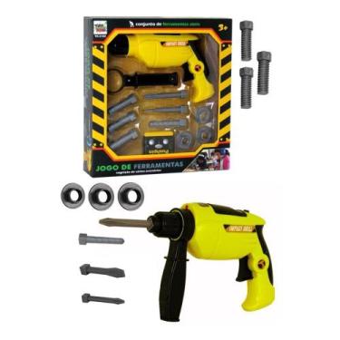 Imagem de Brinquedo Infantil Kit de Ferramentas Furadeira Parafuso - Toy King