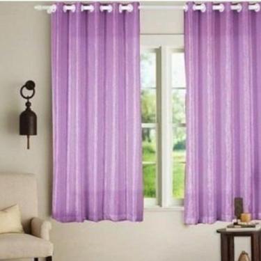 Imagem de Cortina Para Janela 2,00x1,80 Rústica Lilás  Admirare