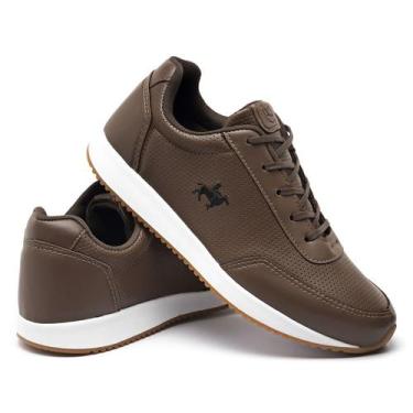 Imagem de Sapatenis Masculino Preto Tênis Casual Polo Vili para Dia a Dia, Cafe,