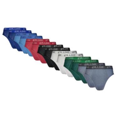 Imagem de Kit 6 Peças Cueca Slip Algodão Original Adulto Masculina - D'Luxe, G 4