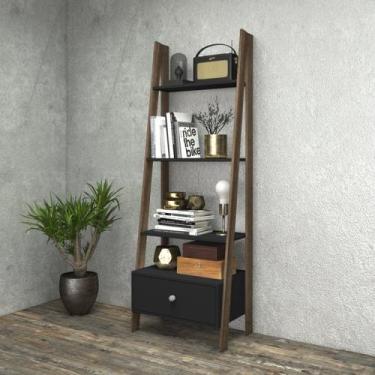 Imagem de Estante Escada 4 Prateleiras 1 Gaveta - Movelbento