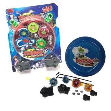 Imagem de Batalha Beyblade Kit Com 4 Peões Mini Arena ul Ou Vermelha - Speed Top