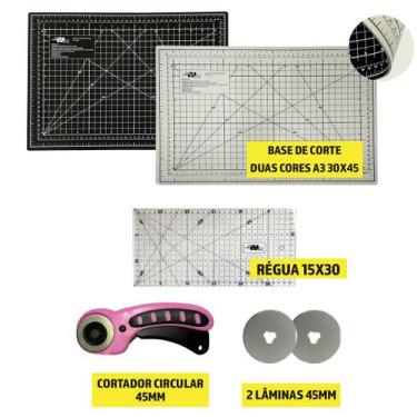 Imagem de Base Corte A3 45x30 Régua 15x30 Cortador 45mm 2 Laminas - Artmak, Cort