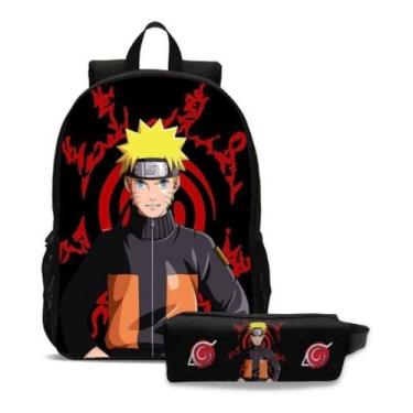 Imagem de Kit Mochila Escolar Com Estojo Infantil Naruto Volta Às Aula - Thuco G
