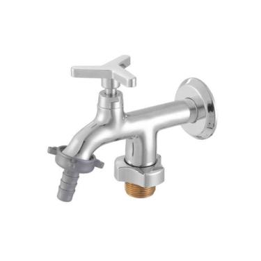 Imagem de Torneira Tanque Parede com Adaptador para Maquina C15 SP Meber Metais