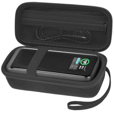 Imagem de Againmore Capa de Carregador Portátil Compatível com Anker Prime Power Bank, 27.650 mAh, 3 Portas e 250 W, Bolsa Protetora de Armazenamento para Cabo USB e Acessórios (Apenas Caixa) (Zíper Preto +)