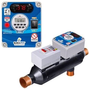 Imagem de Aquecedor de piscina g-40 temporizado auto trifásico 10kw 220v - Globa