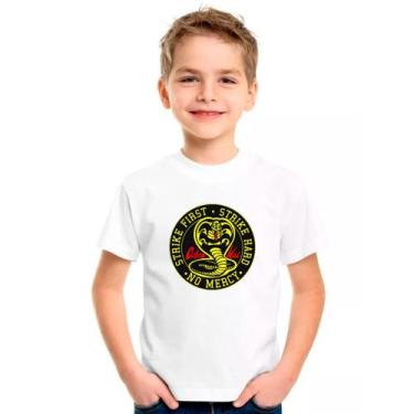 Imagem de Camiseta Infantil Cobra Kai 06 - DESIGN CAMISETAS, Branco, 4