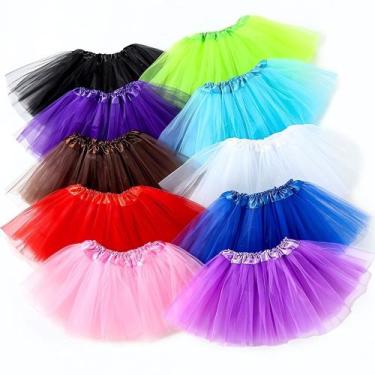 Imagem de 10X Saia De Tule Tutu Adulto 40cm Para Ballet Festa Halloween Carnaval