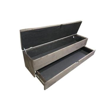 Imagem de Recamier puff baú sapateira e gaveta 1,58 cm para cama queen size- mar