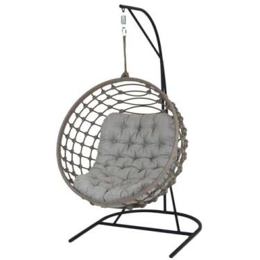 Imagem de Cadeira Balanço Suspenso com Suporte em Corda e Alumínio - Nossa Kasa 