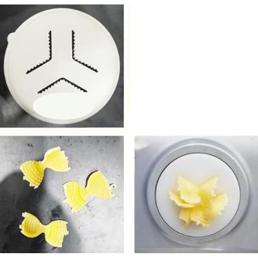 Imagem de PASTADISC - Disco em forma de massa Farfalle, gravata borboleta apto para máquina automática de macarrão Philips, disco compatível com acessório de máquina de macarrão Philips, aparelho de cozinha