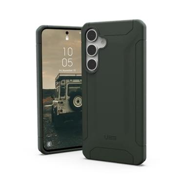 Imagem de URBAN ARMOR GEAR Capa UAG projetada para Samsung Galaxy S24 FE SM-S721 Scout, capa protetora robusta à prova de quedas de grau militar resistente a impactos antiderrapante, verde-oliva monótona