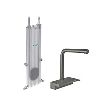 Imagem de hansgrohe 73830341 Aquno Select, 2 pulverizadores de puxar com sBox, torneira de cozinha cromada preta escovada 1,75 GPM