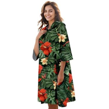 Imagem de KFUBUO Toalha de surfe, trocador de poncho, roupão de banho com bolso, tecido felpudo plus size, saída de banho para mulheres, toalha poncho, moletom com capuz