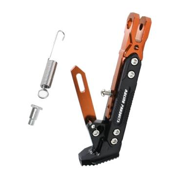 Imagem de Suporte universal de motocicleta ajustável modificado CNC liga de alumínio suporte de tripé ajustável suporte lateral do pé motor scooter motocicleta motocross elétrica Dit Pit Bike (vermelho)