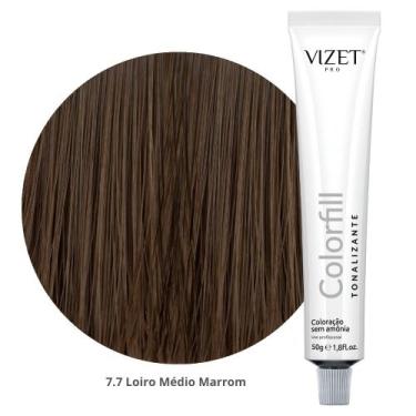 Imagem de Tratamento Tonalizante Colorfill 7.7 Loiro Médio Marrom 50gr Vizet
