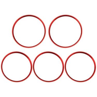 Imagem de SING F LTD 5 peças de capa de anel de saída de ar condicionado para carro compatível com Mercedes Benz A45 A80 A180 A220 B GLA CLA W176 7,4 x 8 cm 6,8 x 7,4 cm vermelho