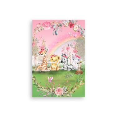 Imagem de Painel De Festa Vertical 1,50 x 2,20 - Safari Aquarela Rosa 032 - Via 