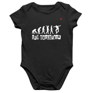 Imagem de Body Bebê Algodão SK8 Evolution Boy - Foca na Moda, Preto, P