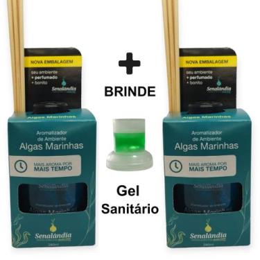 Imagem de 2 Difusor Vareta Ambiente Algas Marinhas Aromatizador Perfume Casa Ar 