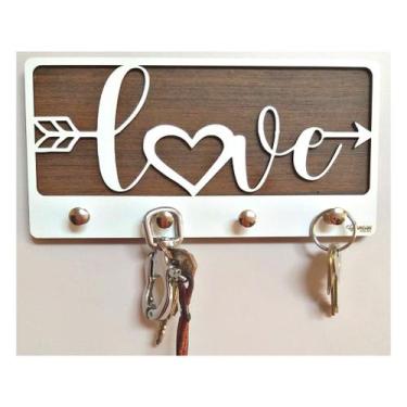 Imagem de Porta Chave Moderno de Parede Decorativo Love - Carmisini