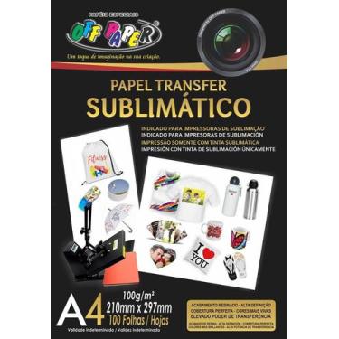 Imagem de Papel Transfer Sublimático A4 100g Off Paper - 100 unidades