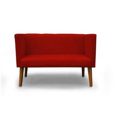 Imagem de Namoradeira Decorativa Barcelona Suede Vermelho - Casa & Estofados - M