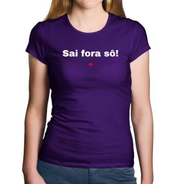 Imagem de Baby Look Algodão Sai fora sô! - Foca na Moda, Roxo, P