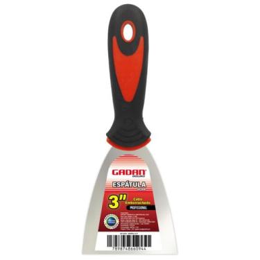 Imagem de Espátula Aço Inox Cabo Poliamida 3 Polegadas 76mm Drywall - Gadan