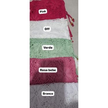 Imagem de Saída de praia infantil manga 3/4 rendada c/ cinto ajustável - Tropica