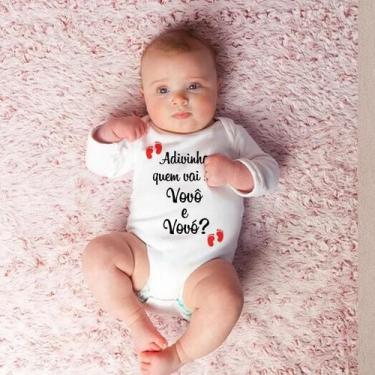 Imagem de Body Baby Personalizado Adivinha Quem Vai Ser Vovô E Vovó - Hira Desig