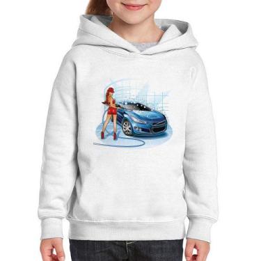 Imagem de Moletom Infantil Lava Jato Garota - Foca na Moda, Branco, 4