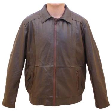 Imagem de Jaqueta de Couro Bolso Duplo SV7516 - Marrom - Selaria Vertentes, G