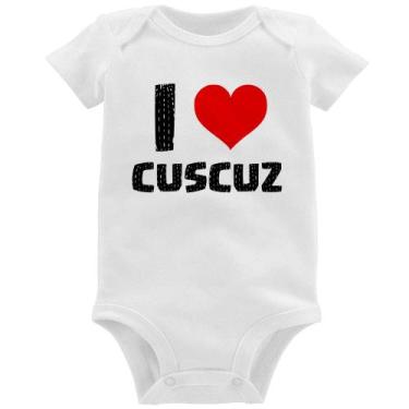 Imagem de Body Bebê I love cuscuz - Foca na Moda, Branco, M