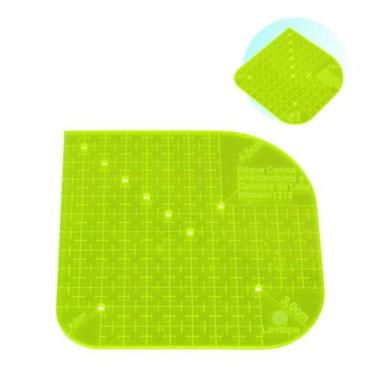 Imagem de Régua Cantos Arredondados e Caixa de Leite 12x12cm Verde - Levolpe